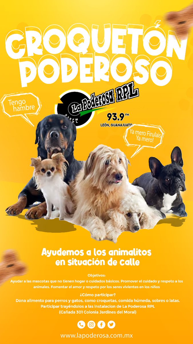 El Croquetón Poderoso te espera en Cañada 301 Jardines del moral. "La Poderosa RPL"