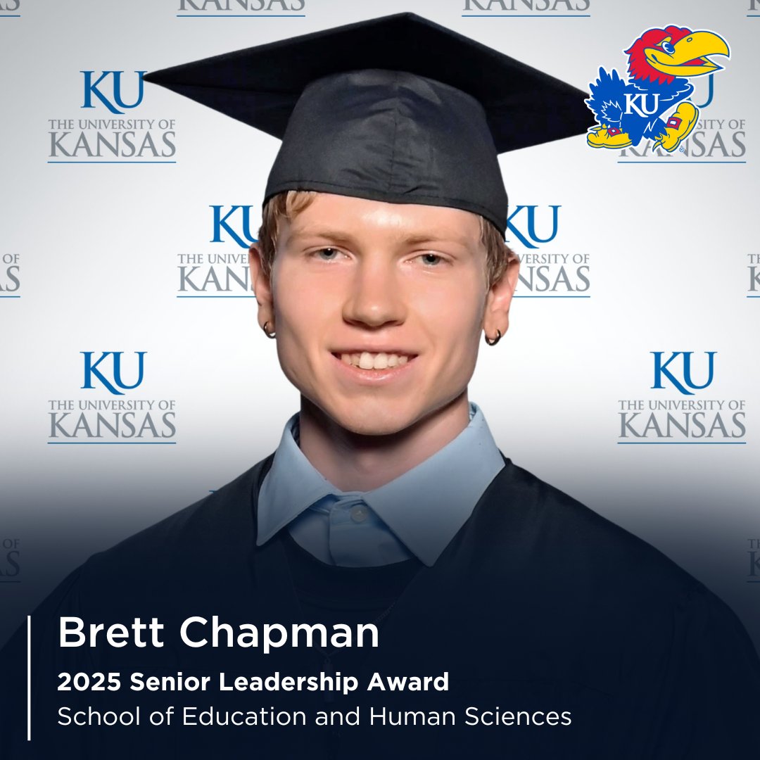 🎉Congrats to Brett Chapman for earning the 2025 Senior Leadership Award from the SOEHS! At KU, Brett was a Research Award scholar, Sport Science Club President, and an UG Performance Assistant within the Jayhawk Performance athlete development program. Thank you for your work!
