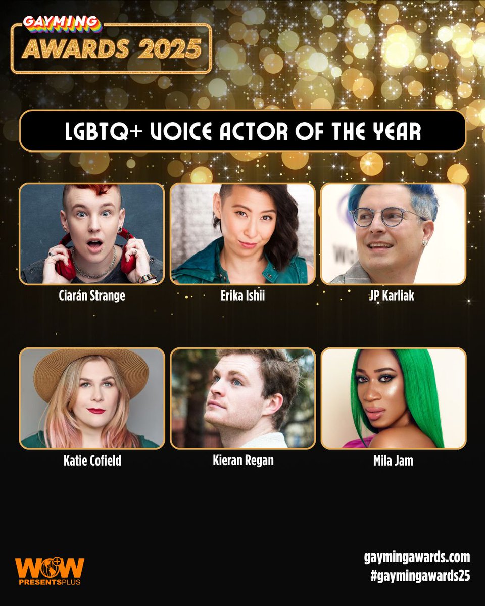 Kieran Regan (@kieranreganva) on Twitter photo Stunned, humbled, and honored to be nominated for 2025 LGBTQ+ VA of the year from <a href="/gaymingmag/">Gayming Magazine</a>. Love to fellow nominees: Ciarán Strange, JP Karliak, <a href="/erikaishii/">Erika Ishii</a>, <a href="/KatieCofield/">Katie Cofield - rarely here. less rarely on 🦋/📸</a> & <a href="/themilajam/">MILA JAM</a>. Stunned, humbled, and honored to be nominated for 2025 LGBTQ+ VA of the year from <a href="/gaymingmag/">Gayming Magazine</a>. Love to fellow nominees: Ciarán Strange, JP Karliak, <a href="/erikaishii/">Erika Ishii</a>, <a href="/KatieCofield/">Katie Cofield - rarely here. less rarely on 🦋/📸</a> & <a href="/themilajam/">MILA JAM</a>.