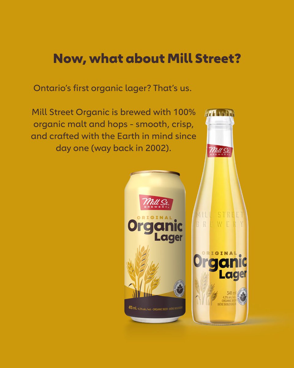 Happy Earth Month from your friends at Mill Street! Drink clean and think green. Find our Original Organic Lager at your local store or on tap near you. #ClearlyOrganic