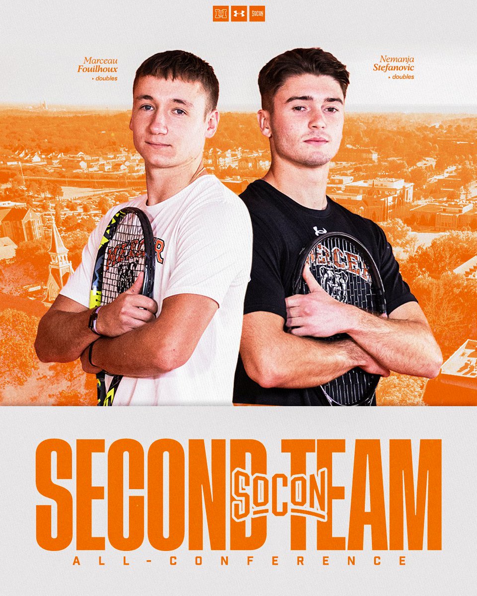 Mercer's doubles tandem of Nemanja Stefanovic and Marceau Fouilhoux land a spot on the All-<a href="/SoConSports/">The Southern Conference</a> 2nd Team.

#RoarTogether