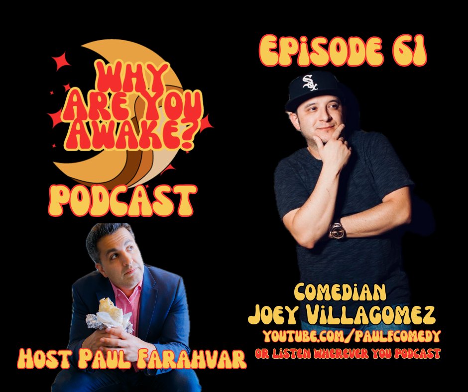 Paul Farahvar Boston Sun 4/27 (@paulfarahvar) on Twitter photo Comedian <a href="/JoeyDaClown/">Joey Villagomez</a> joins me on this week's Why Are You Awake. Go listen or watch it here:
bit.ly/AwakeJoey Comedian <a href="/JoeyDaClown/">Joey Villagomez</a> joins me on this week's Why Are You Awake. Go listen or watch it here:
bit.ly/AwakeJoey