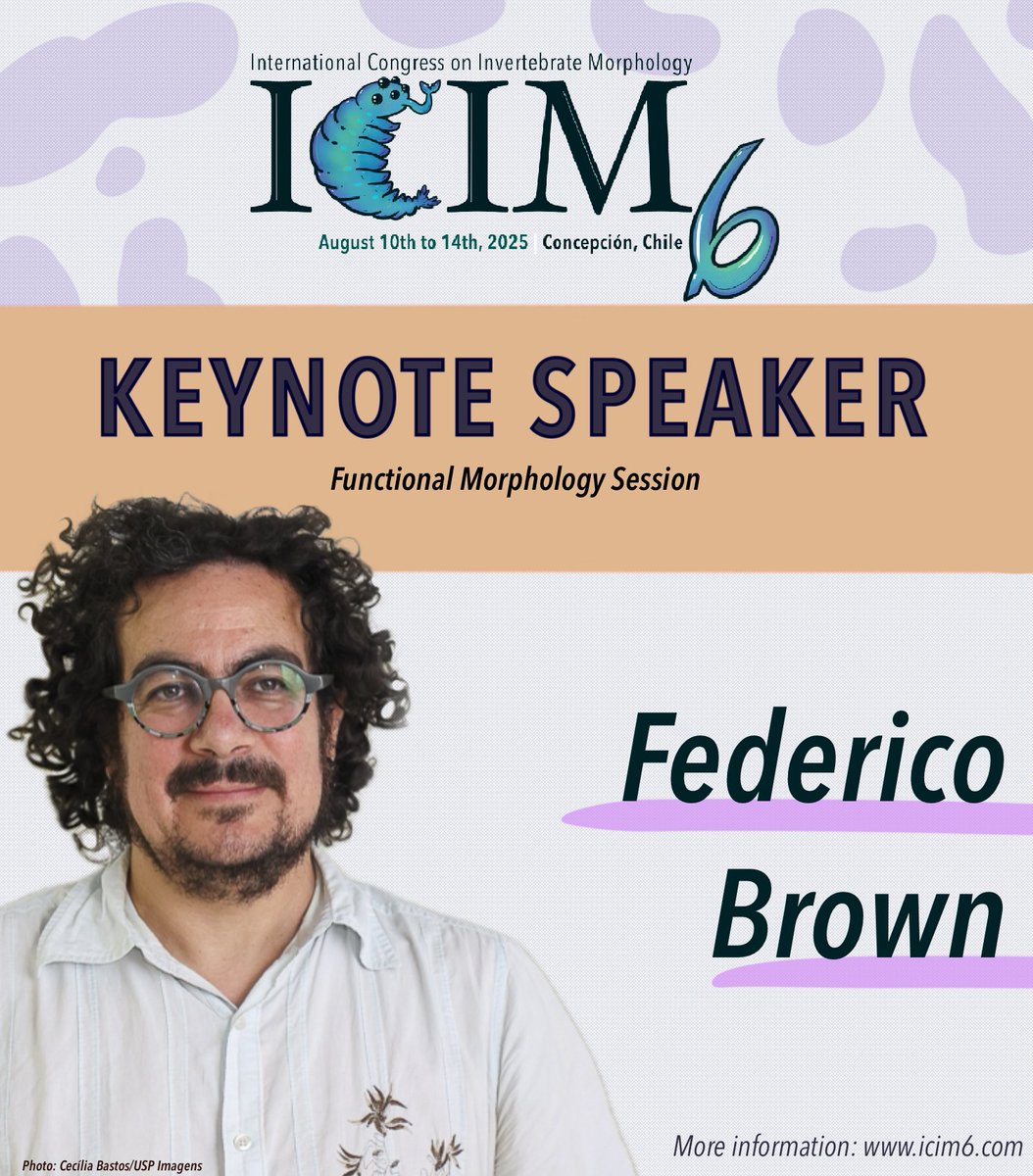 faguilgen's tweet photo. #ICIM6 🚨!!
We welcome Prof. Federico Brown (@federico_brown @usponline) to #ICIM6 🇨🇱 as keynote speaker for the #Functional #Morphology session!
🎤 Talk: "Evolution of sensory systems in the dark: Lessons from cave planarians"
⏳ Registration is OPEN 👉 https://t.co/Mw5v6KNfPi https://t.co/MSh132q2yx