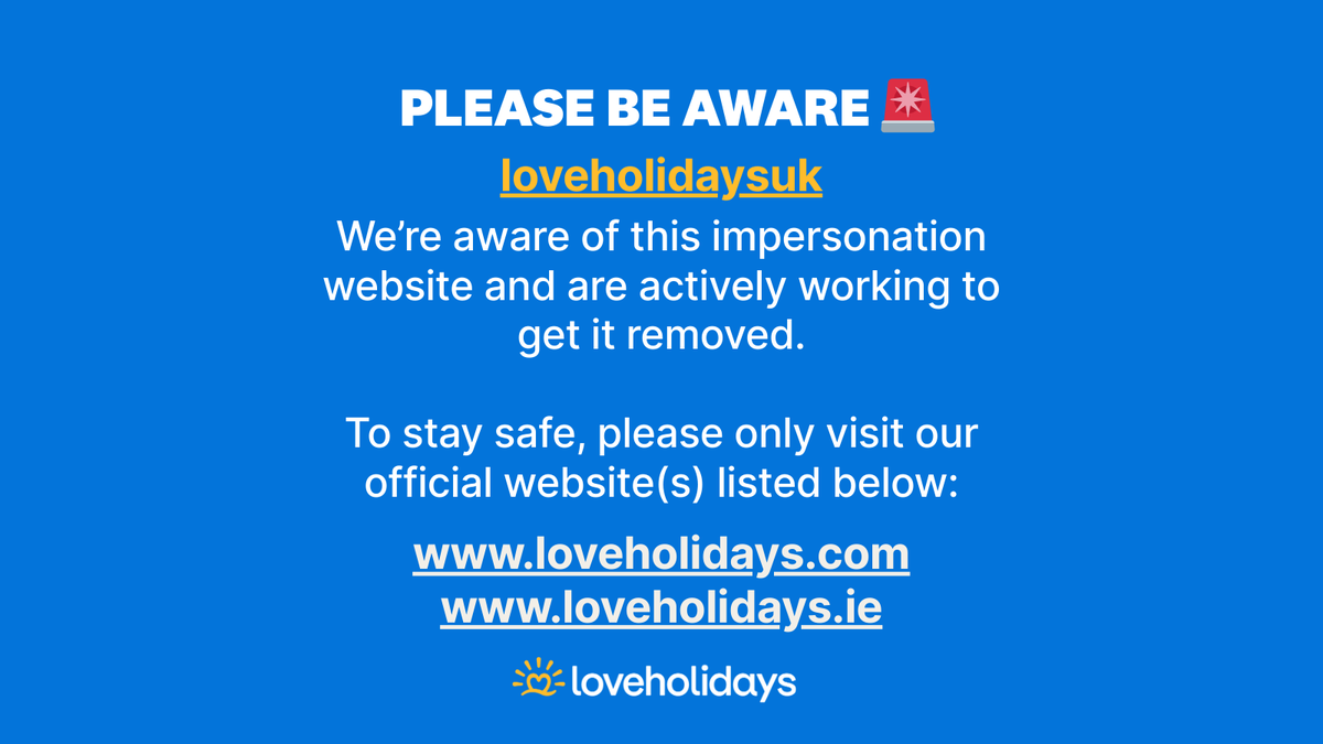 Hey holidaymakers 👋 Just a reminder to check our pinned post for the only official contact details. Stay safe and always book direct 💛