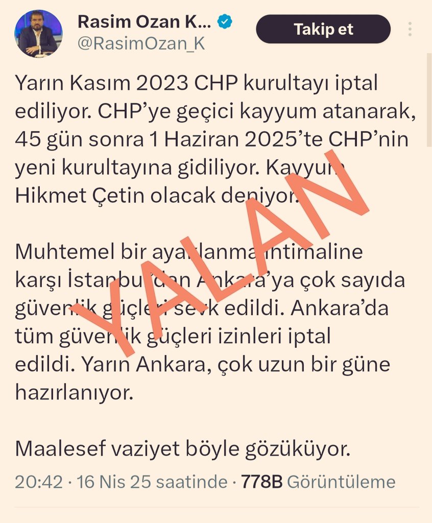 medyamuhtari's tweet photo. #SONDAKİKA
Ankara Cumhuriyet Başsavcılığı;
Rasim Ozan Kütahyalı hakkında, "Halkı yanıltıcı bilgiyi alenen yayma" suçundan res'en soruşturma başlattı. https://t.co/YpQoBLAGOI