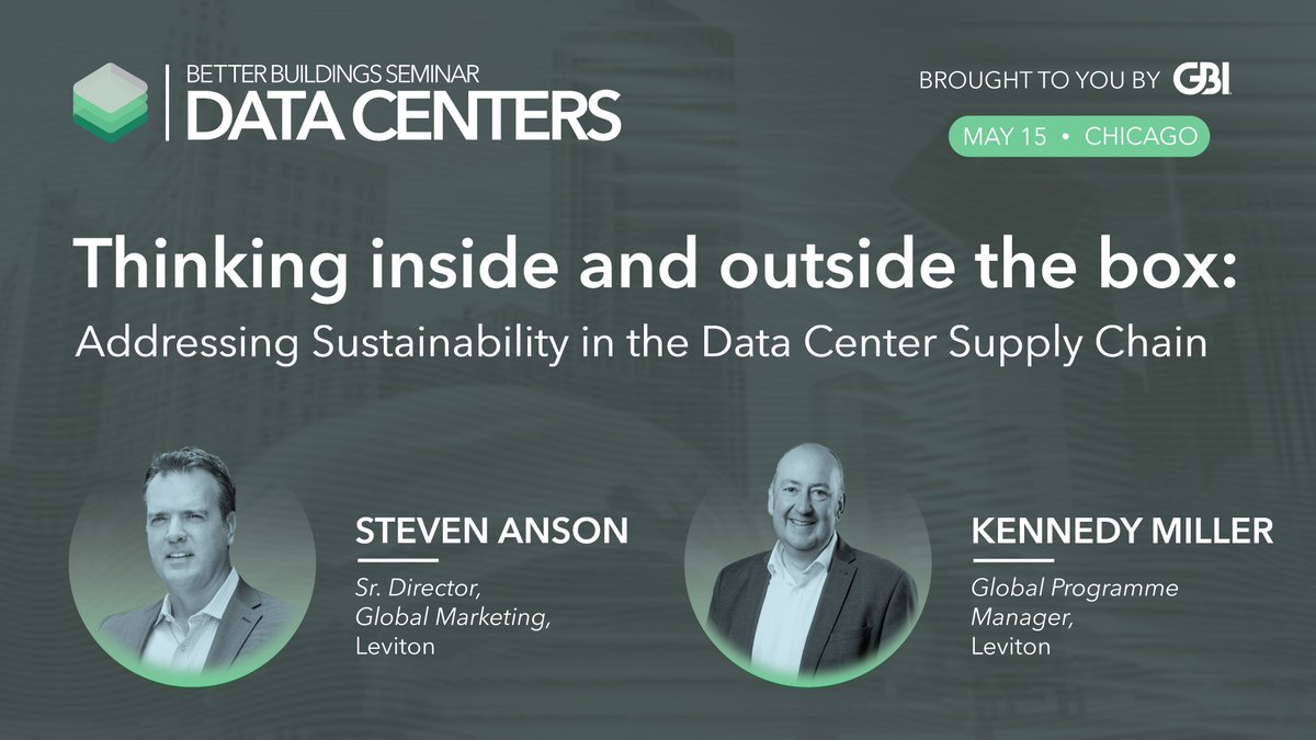 Join <a href="/Leviton/">Leviton</a> at the Better Buildings: Data Centers Seminar to learn how clean energy has the potential to decarbonize the data center supply chain, protect the environment, and reduce costs. 

🟢 Learn more and register: lnkd.in/g7h47bMU