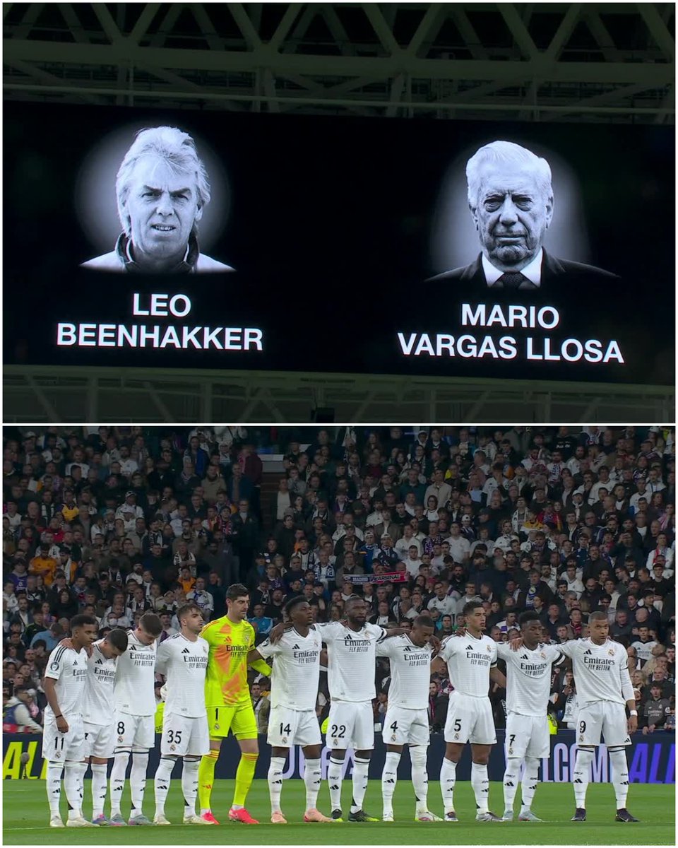 ESPNmx's tweet photo. Minuto de silencio por Leo Beenhakker y Mario Vargas Llosa 🙏

#UCL https://t.co/wuOGz39Ay1
