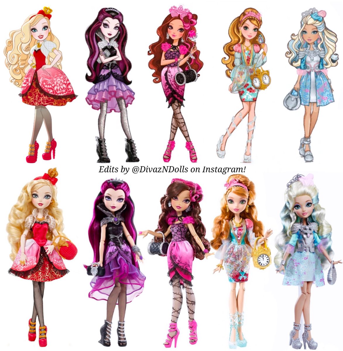 I wanted to share these incredible edits of the EAH dolls made to resemble their art by DivazNDolls on Instagram!

Please check out their account to see the edits in their original resolution 😊