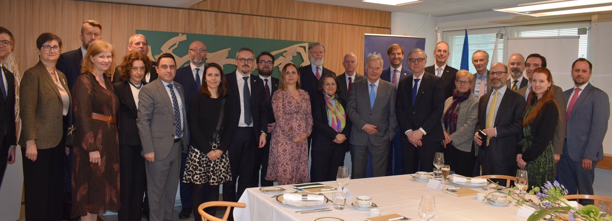 EU Ambassadors in Helsinki meet former Finnish President Sauli Niinistö. His message: “Single Security as important as Single Market.”