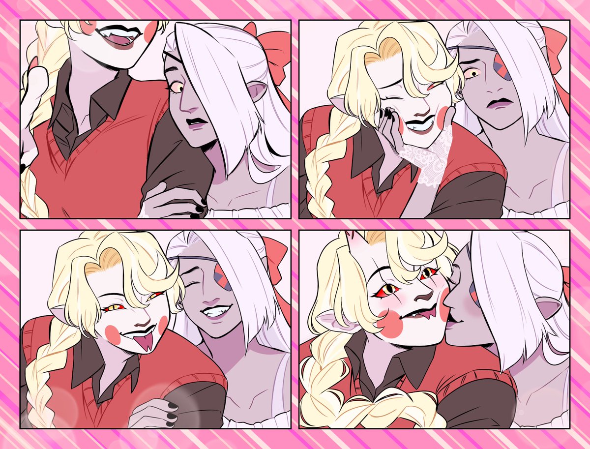 LazuliBarbara's tweet image. Photobooth 📸
#HazbinHotel #chaggie