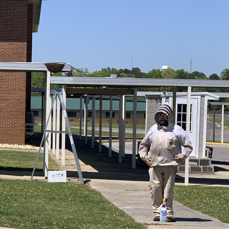 HaleyvilleCT's tweet photo. Some of our students had a surprise bee keeping lesson today!! https://t.co/ZKjgi8xXwn