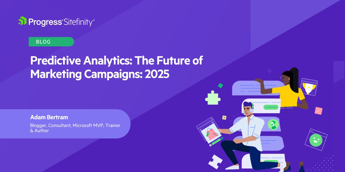 Progress Sitefinity (@sitefinity) on Twitter photo Want to know what your customers will do before they do it? 👀
This blog by <a href="/adbertram/">Adam Bertram</a> dives into why 2025 is the year to embrace #AI-powered predictive analytics for marketing!
Learn how to connect with customers like never before: prgress.co/4jkri0I Want to know what your customers will do before they do it? 👀
This blog by <a href="/adbertram/">Adam Bertram</a> dives into why 2025 is the year to embrace #AI-powered predictive analytics for marketing!
Learn how to connect with customers like never before: prgress.co/4jkri0I