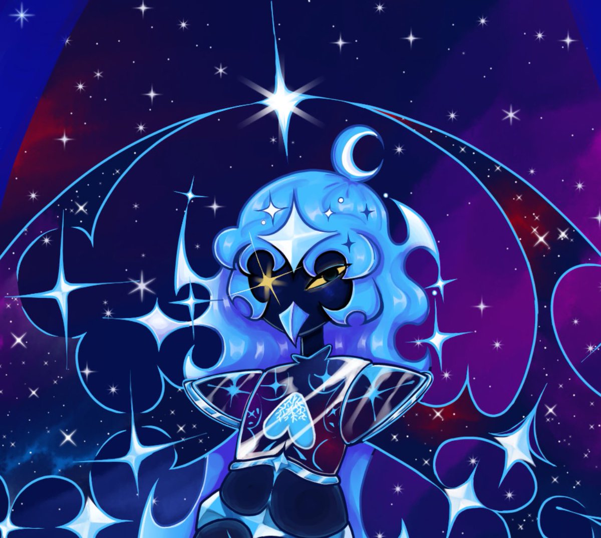 Told myself I’d never draw this version of Zenith Marrlet ever again solely because how complicated she is to draw but here we are.

I did tweek her design a little bit though to save my own sanity :P
(And maybe also because I couldn’t get her other eye to look right)