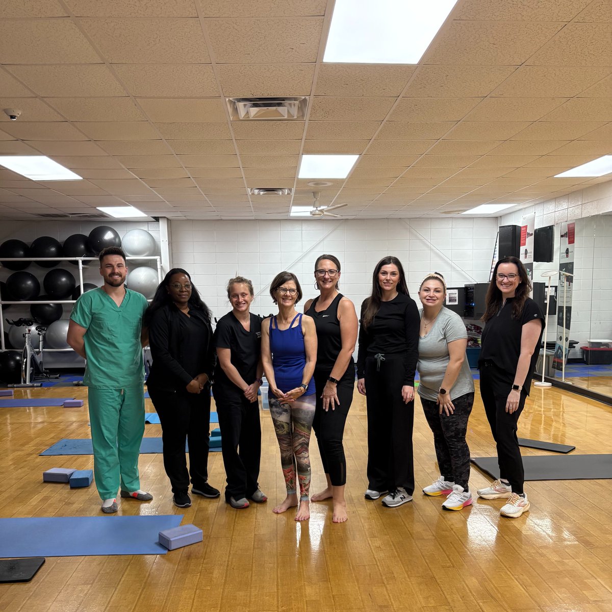 #WellnessWednesday done right!

Our Family Medicine residents had a fantastic time at today’s yoga class with the amazing Charmaine Johnson🧘‍♀️✨ It’s important to take care of our bodies and minds, and this session was the perfect way to recharge and focus on self-care