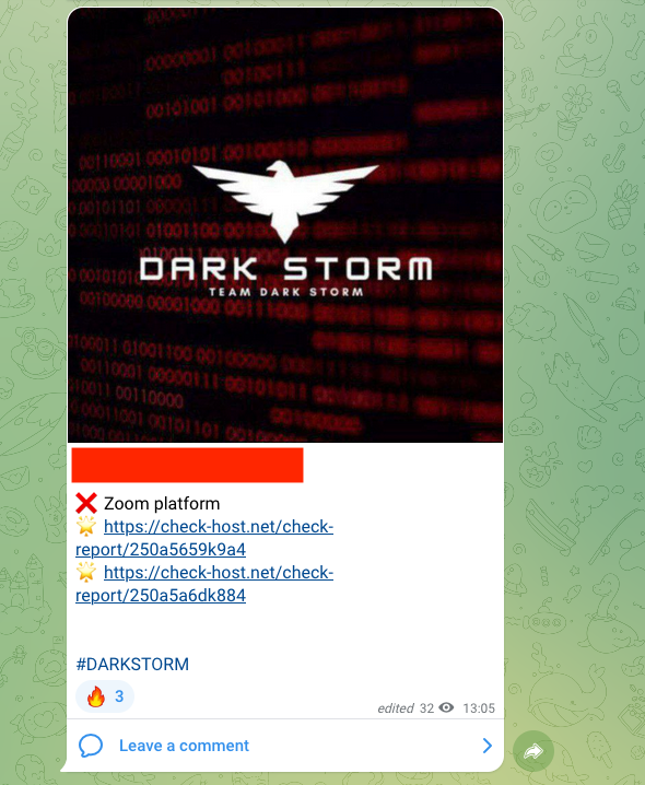 ivillasenor's tweet photo. 🚨 | Zoom, posible víctima de ciberataque

Tras adjudicarse la caída mundial de Spotify, ahora el grupo DarkStorm afirma que han tirado la plataforma Zoom a nivel mundial. Efectivamente se encuentra inaccesible (13:17 horas, tiempo del centro de México).