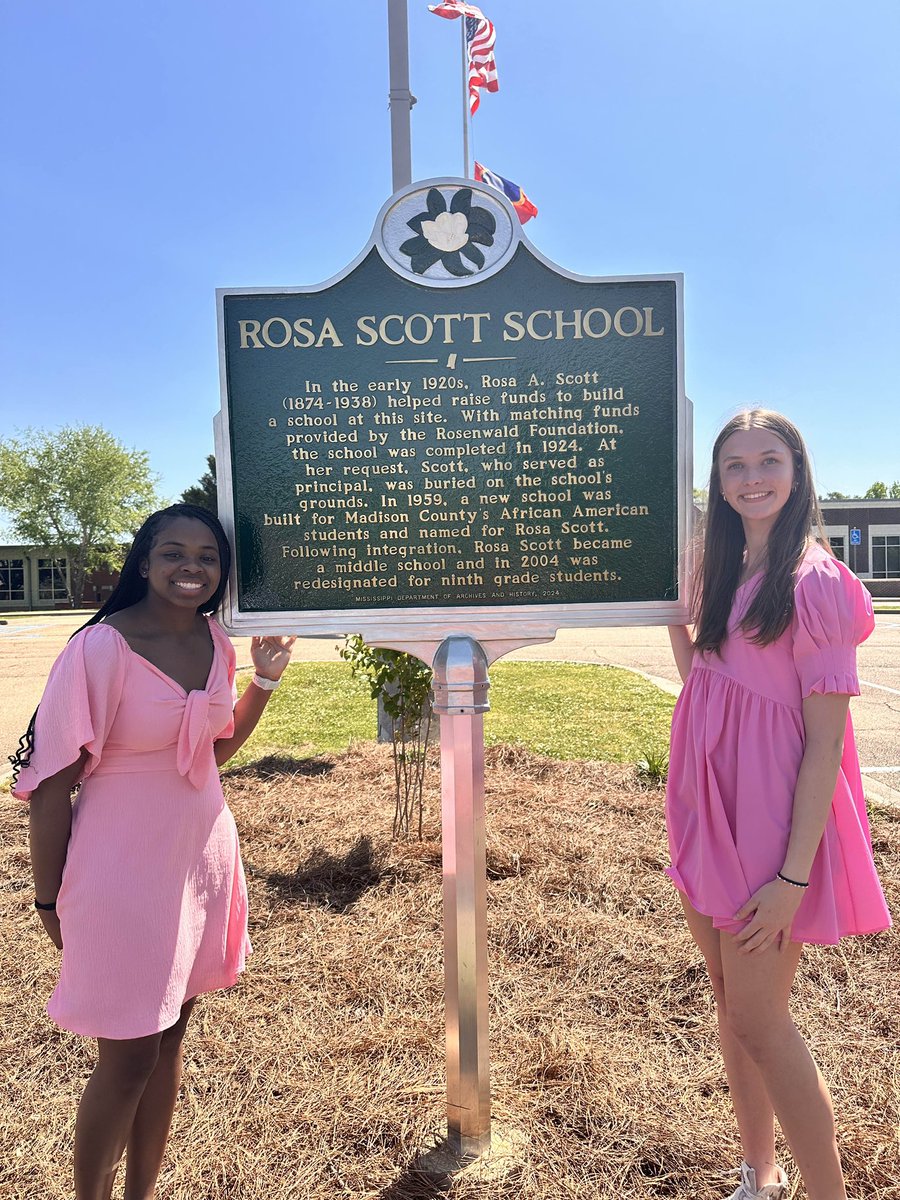 Our SGA 9th grade Lady Jags at the Rosa Scott School Historical Dedication  #letemKNOW