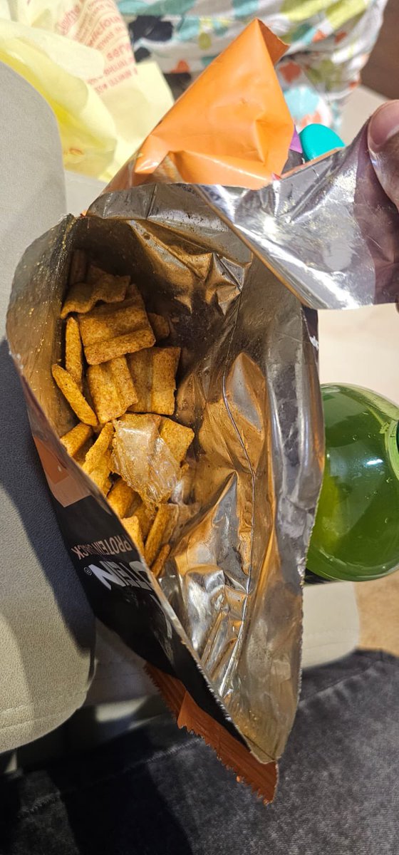 GreyPixelw4's tweet image. Absolutely shocked to find a polythene piece covered in masala inside a packet of @MaxProtein_IN @RitebiteNB  chips. This is not just disappointing, it’s utter negligence and a serious quality control issue. We trust brands for safe snacks - not this! #MaxProtein #ConsumerRights