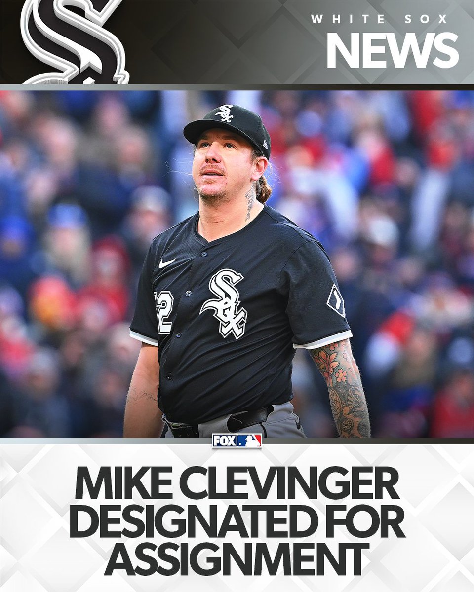 MLBONFOX's tweet photo. The White Sox have designated Mike Clevinger for assignment https://t.co/pgK0vTPdXk