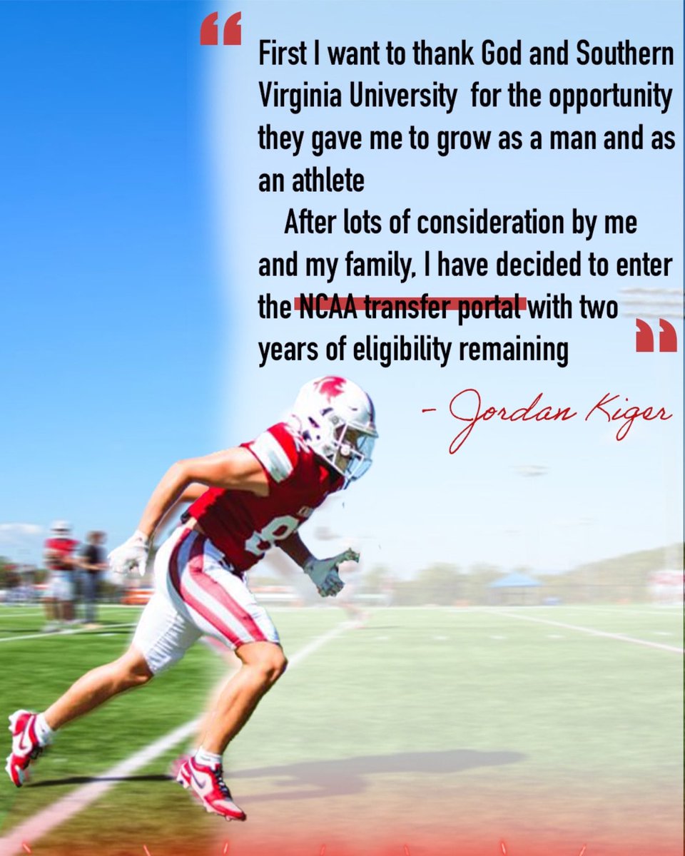 JordanKiger4's tweet photo. Transfer ATH with two years of eligibility left https://t.co/MQ9K058nD5