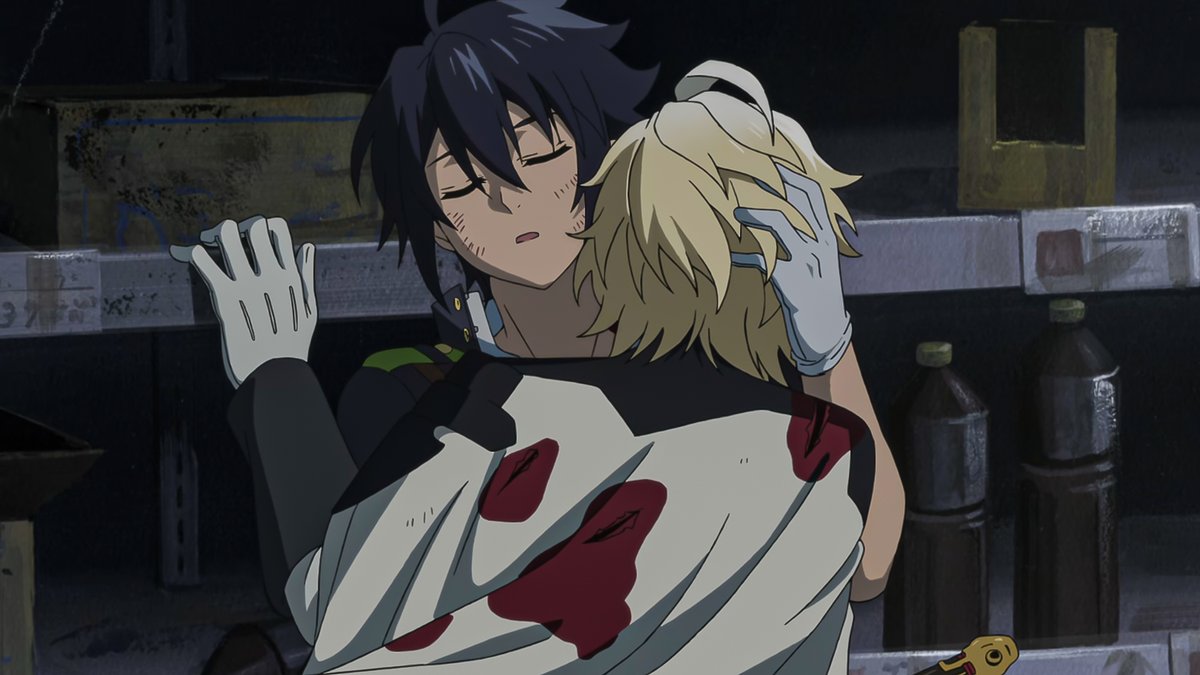 MGongolf's tweet photo. EP 10 > Seraph of the End: Battle in Nagoya
Yuu and Mika
#Anime #Fall2015 #็ตใใใฎใปใฉใ https://t.co/1nRDfv3Wp7