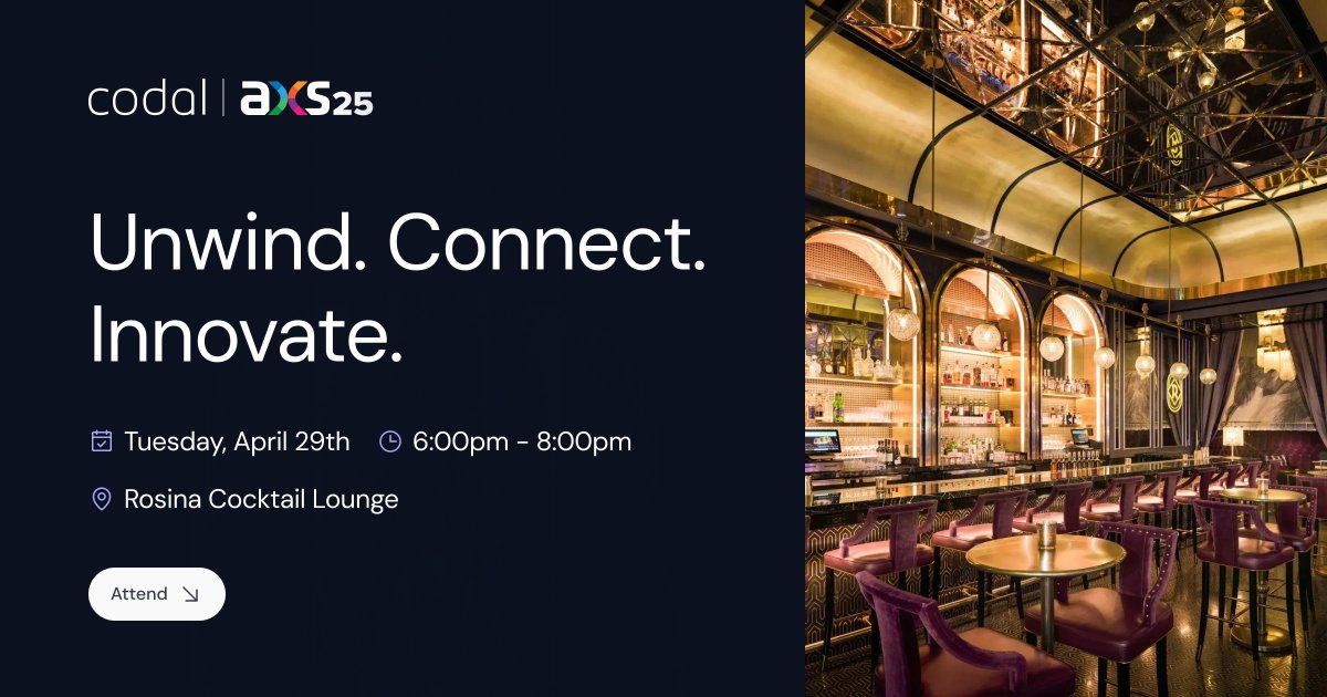 Join Codal at Rx Reimagined during Asembia 2025 for an exclusive evening built for healthcare and pharma leaders driving digital innovation.

Space is limited—reserve your spot today! 
hubs.ly/Q03hHnJF0