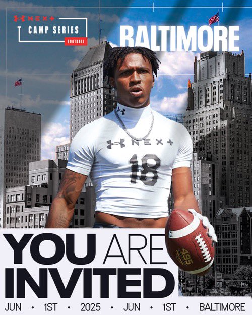 Blessed to receive an invite to the UA Next Camp!!  #AGTG #UANext 

<a href="/DemetricDWarren/">Demetric D. Warren</a> <a href="/CraigHaubert/">Craig Haubert</a> <a href="/TheUCReport/">Billy Tucker</a> <a href="/TomLuginbill/">Tom Luginbill 🇺🇸 🏈</a>