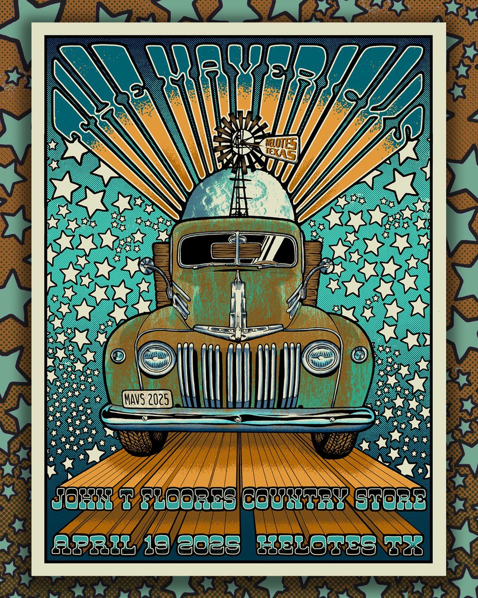 The Mavericks (@mavericksmusic) on Twitter photo HELOTES! ⭐️ We’re back this Saturday at <a href="/Floores/">John T. Floore's</a> with support from <a href="/hogslopband/">Hogslop String Band</a>!
We’ll have this special poster available at the merch stand!
All tickets purchased for the original September 2024 date will be honored at the door, or grab yours now at themavericksband.com/tour HELOTES! ⭐️ We’re back this Saturday at <a href="/Floores/">John T. Floore's</a> with support from <a href="/hogslopband/">Hogslop String Band</a>!
We’ll have this special poster available at the merch stand!
All tickets purchased for the original September 2024 date will be honored at the door, or grab yours now at themavericksband.com/tour