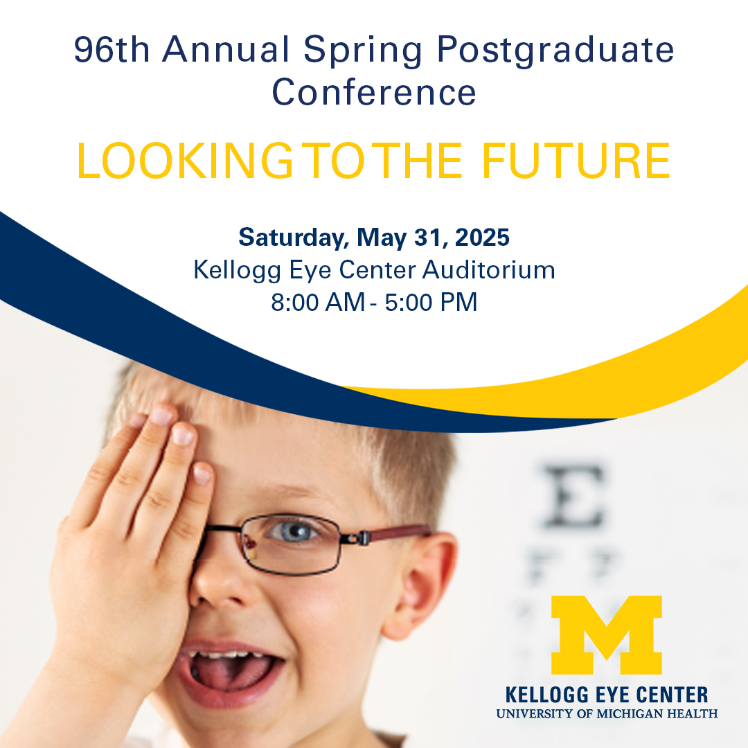 Explore the Future of Pediatric Eye Care! Enhance skills in pediatric ophthalmology and complex strabismus. Earn up to 7.50 AMA PRA Category 1 Credits in interactive sessions. Register now! michmed.org/dYJ7B #Ophthalmology #Pediatrics #Strabismus #MedicalEducation #UofM