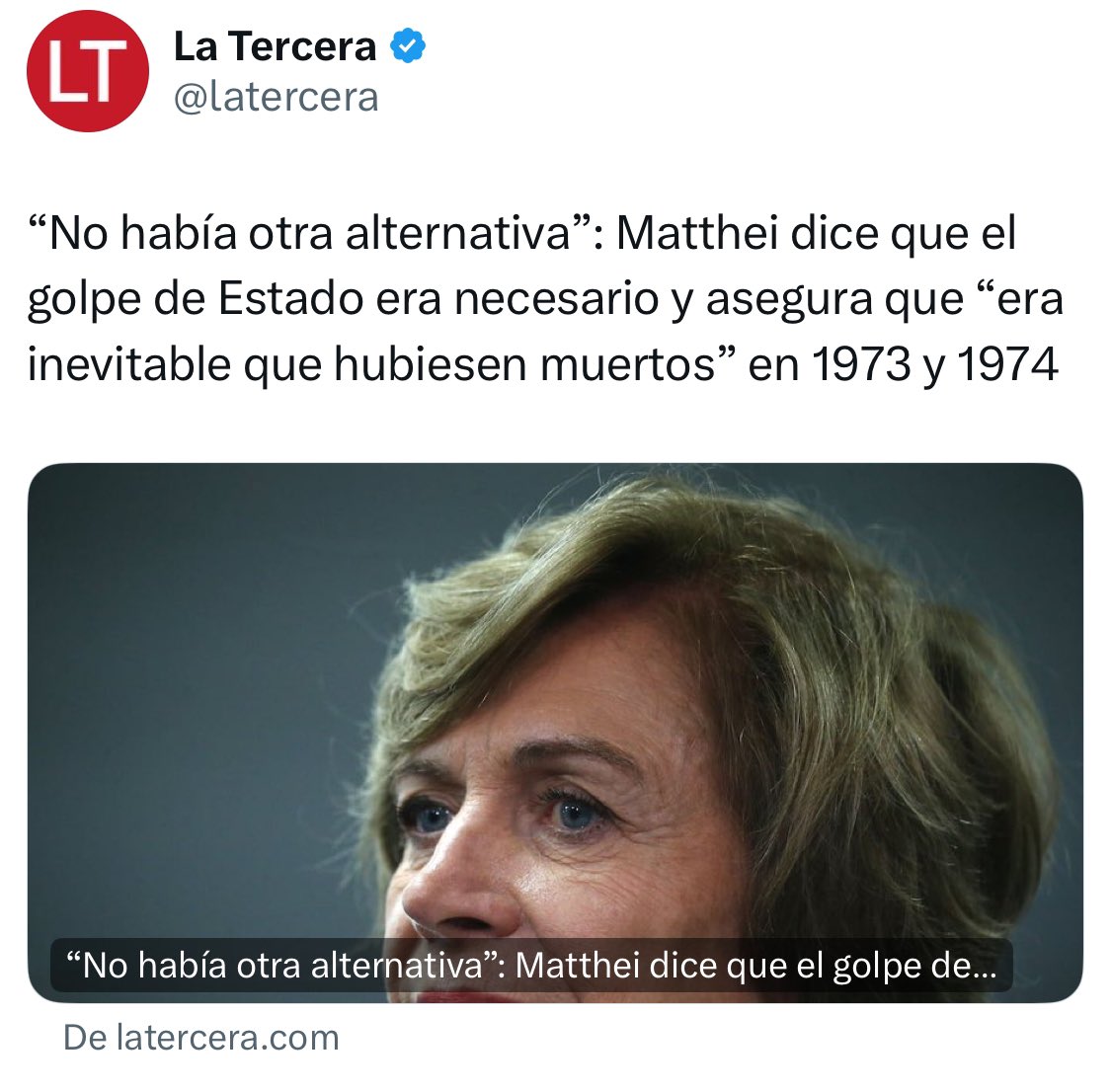 dnbarrerac's tweet photo. 🚨Estás declaraciones son un ejemplo de aquello con lo que hay que tener cuidado en política! 🚨Acá @evelynmatthei  vende la ética y los principios democráticos, por un par de votos y  termina justificando el crimen! https://t.co/uRJvF1lk1u