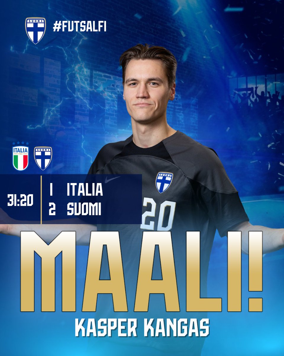 No eipä ole valittamista tässäkään osumassa!😱

Kasper Kangas pysyttää omalta kenttäpuoliskolta pallon Italian verkkoon!

#Futsal #FutsalFi