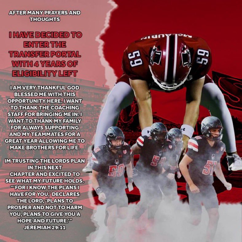 UpNext | Transfer Athletes (@upnexttransfer) on Twitter photo Coaches, take a look at <a href="/MclaurinHayden/">Hayden McLaurin</a>, a 5’10”, 198 lb long snapper from Austin Peay with 4 years of eligibility. Reliable, athletic, and ready to fill an immediate gap on special teams. Hayden is prepared to make an impact early. Full profile below:
➡️ UpNext.team/athlete/240221… Coaches, take a look at <a href="/MclaurinHayden/">Hayden McLaurin</a>, a 5’10”, 198 lb long snapper from Austin Peay with 4 years of eligibility. Reliable, athletic, and ready to fill an immediate gap on special teams. Hayden is prepared to make an impact early. Full profile below:
➡️ UpNext.team/athlete/240221…