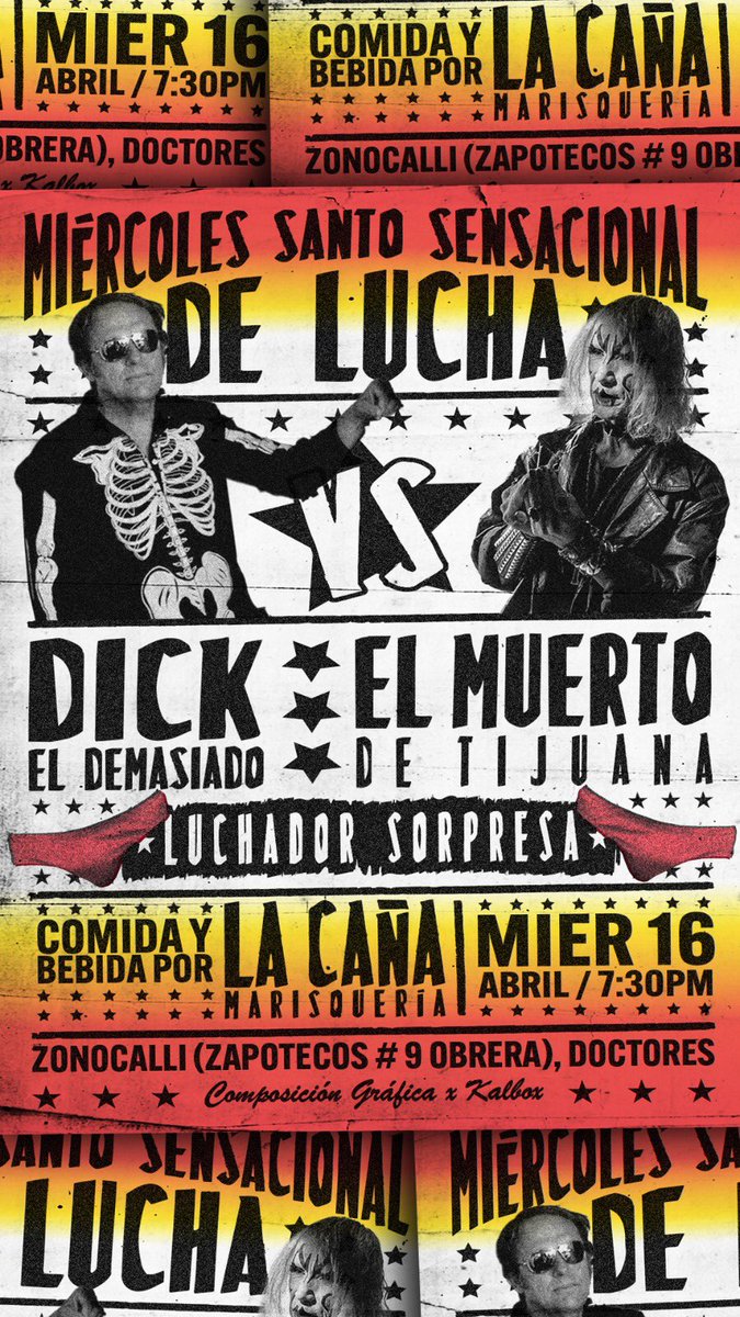 AliGuaGua's tweet photo. Hoy colaboramos con La Caña en este cartel musical increíble y gratuito!!! @muerthotj #dickeldemasiado #calzonrojo (con S de sorpresa!) zapotecos 9 col. Obrera puertas: 7 30pm https://t.co/bLutWY9Dvz