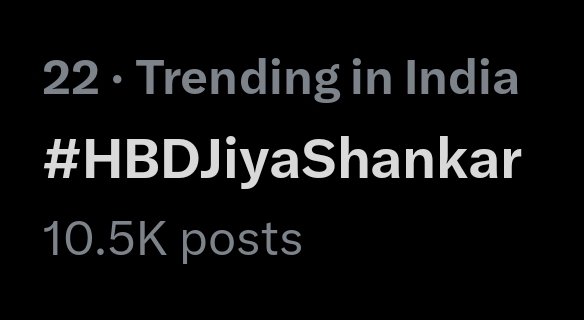 Trending in India with more than 10k+ posts. Well done guys.
#HBDJiyaShankar