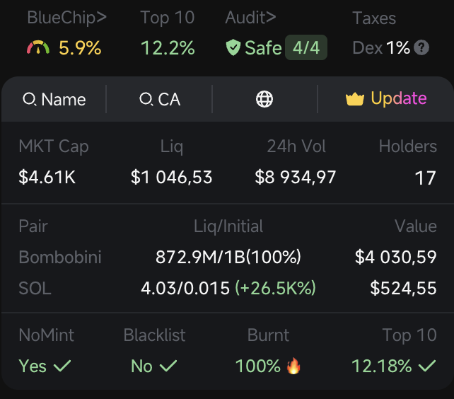 found OG  Bombombini Gusini (Bombobini)
79Ma2zrgT6bqxot2UGZ2YDqporLMtML5SrdkHa3vpump

$Gusini
pump.fun/coin/79Ma2zrgT…

NFA DYOR
#Brainrot