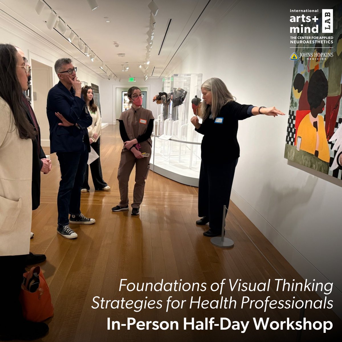 International Arts + Mind Lab (@artsandmindlab) on Twitter photo On April 30, 2025, from 1:00 PM to 5:00 PM, Drs. Margaret Chisolm, Kamna Balhara, and Mariah Robertson from Johns Hopkins Medicine will offer an in-person course titled "Foundations of Visual Thinking Strategies for Health Professionals." This half-day workshop aims to equip On April 30, 2025, from 1:00 PM to 5:00 PM, Drs. Margaret Chisolm, Kamna Balhara, and Mariah Robertson from Johns Hopkins Medicine will offer an in-person course titled "Foundations of Visual Thinking Strategies for Health Professionals." This half-day workshop aims to equip