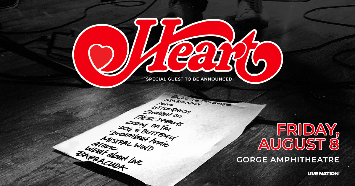 102.5 KZOK (@kzokfm) on Twitter photo Who's ready to see Ann & Nancy Wilson back in the Pacific Northwest? Heart The Gorge Amphitheatre August 8th. Tickets on Sale April 24th 10am. #iHeartRadio <a href="/thegorgeamp/">The Gorge Amphitheatre</a>
concerts.livenation.com/event/0F006287… Who's ready to see Ann & Nancy Wilson back in the Pacific Northwest? Heart The Gorge Amphitheatre August 8th. Tickets on Sale April 24th 10am. #iHeartRadio <a href="/thegorgeamp/">The Gorge Amphitheatre</a>
concerts.livenation.com/event/0F006287…