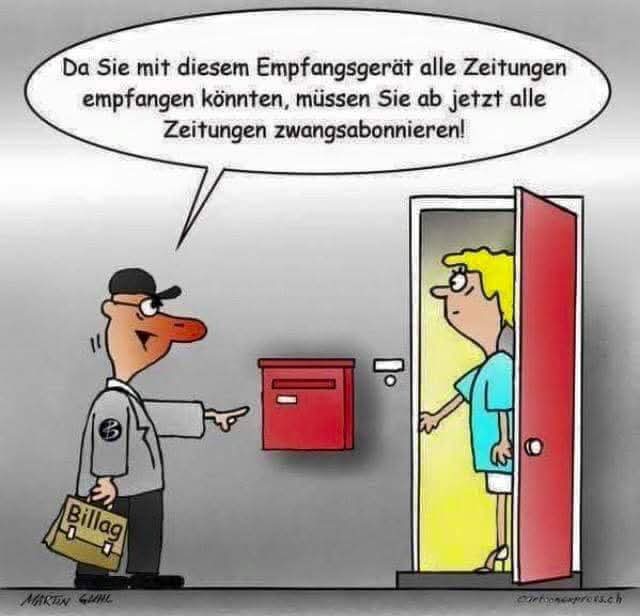 christians50780's tweet photo. Zur Logik der GEZ. Ich hoffe, ich bringe da jetzt niemanden aus den Propaganda-Verlagen auf Ideen ... https://t.co/2E5eNLrJOm