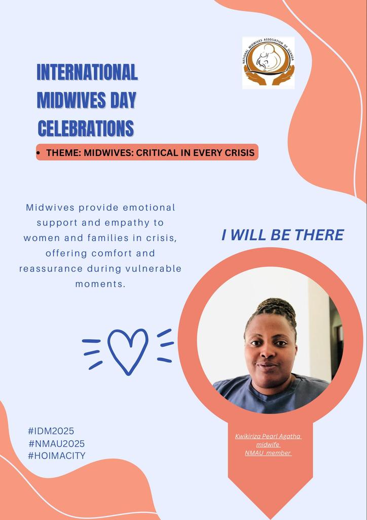 IDM is getting closer, the midwives are already excited to celebrate the event that will take place in  Hoima City on 2nd to 5th of May 2025. #IDM 2025, #Midwivescriticalineverycrisis.