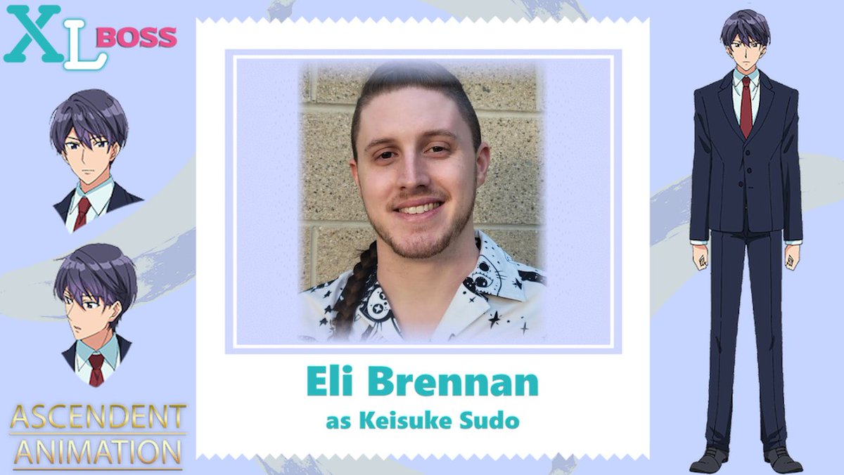 AscendedAnime's tweet photo. Keisuke Sudo: Tall, suave, and handsome! It's everyone's favorite XL Boss! Come listen to the smoldering tones of Eli Brennan (@EliBrennanVO) in the English dub of XL Boss!
#anime #xlboss #ascendentanimation https://t.co/pyxte9ItRX