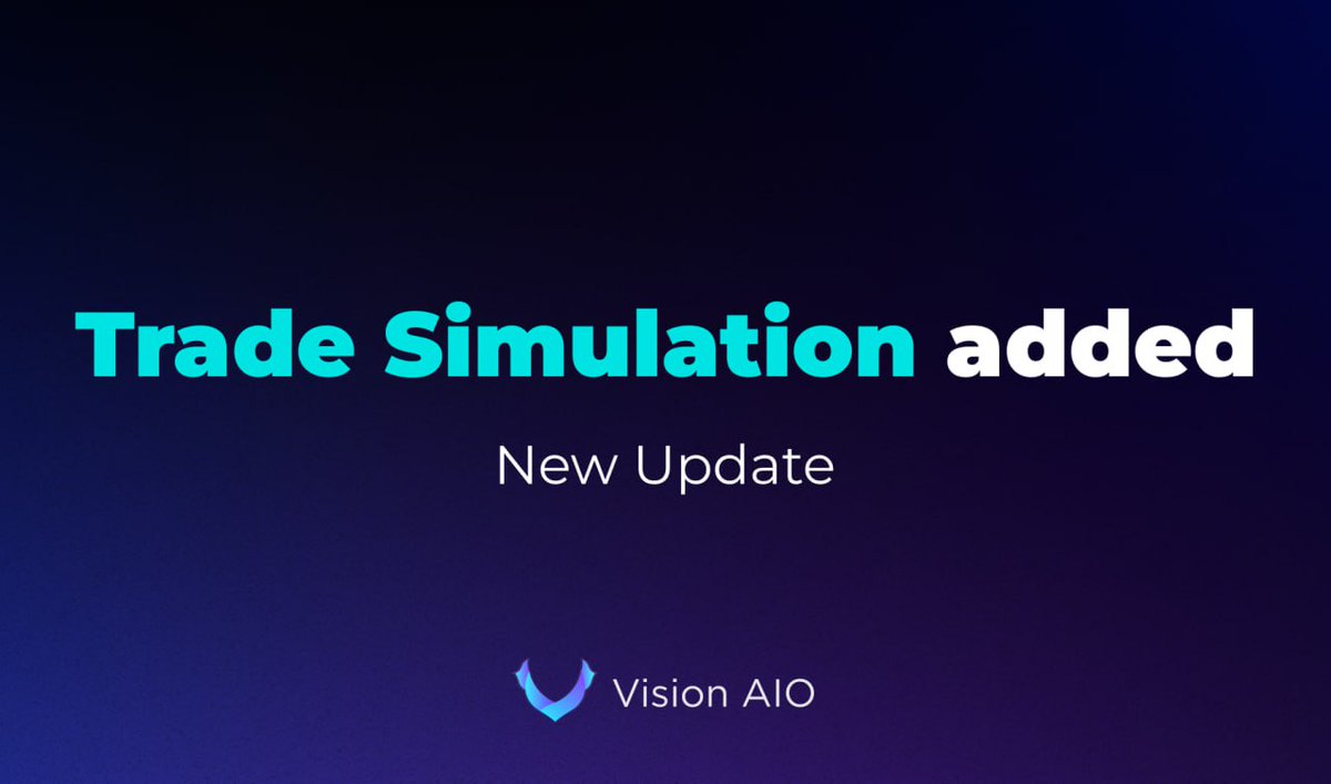 Vision AIO (@vision_aio) on Twitter photo A perfect 99% winrate trading strat with 0 SOL?π
Here's how you do it π
Just use the new Trade Simulation feature in Vision
- Set a demo balance
- Try different buy/sell strategies
- Track balance: is your strat fire or L?
- Fix, refine, repeat...
π₯BOOM! You've just cooked A perfect 99% winrate trading strat with 0 SOL?π
Here's how you do it π
Just use the new Trade Simulation feature in Vision
- Set a demo balance
- Try different buy/sell strategies
- Track balance: is your strat fire or L?
- Fix, refine, repeat...
π₯BOOM! You've just cooked