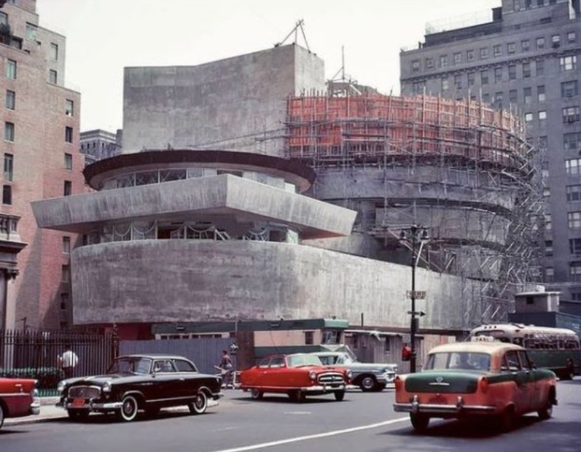 Guggenheim Museum under Construction, 
New York (1958)