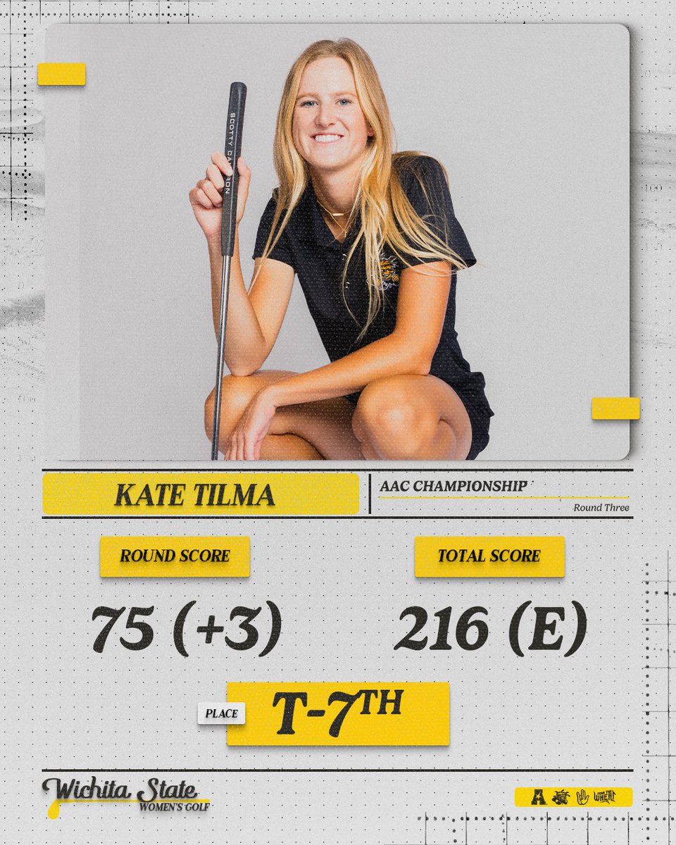 What a week for Kate! 🤩 

The Wichita native finishes tied for seventh at the AAC Championship, the second-highest finish in program history at the Championship!

#FearTheWheat🌾