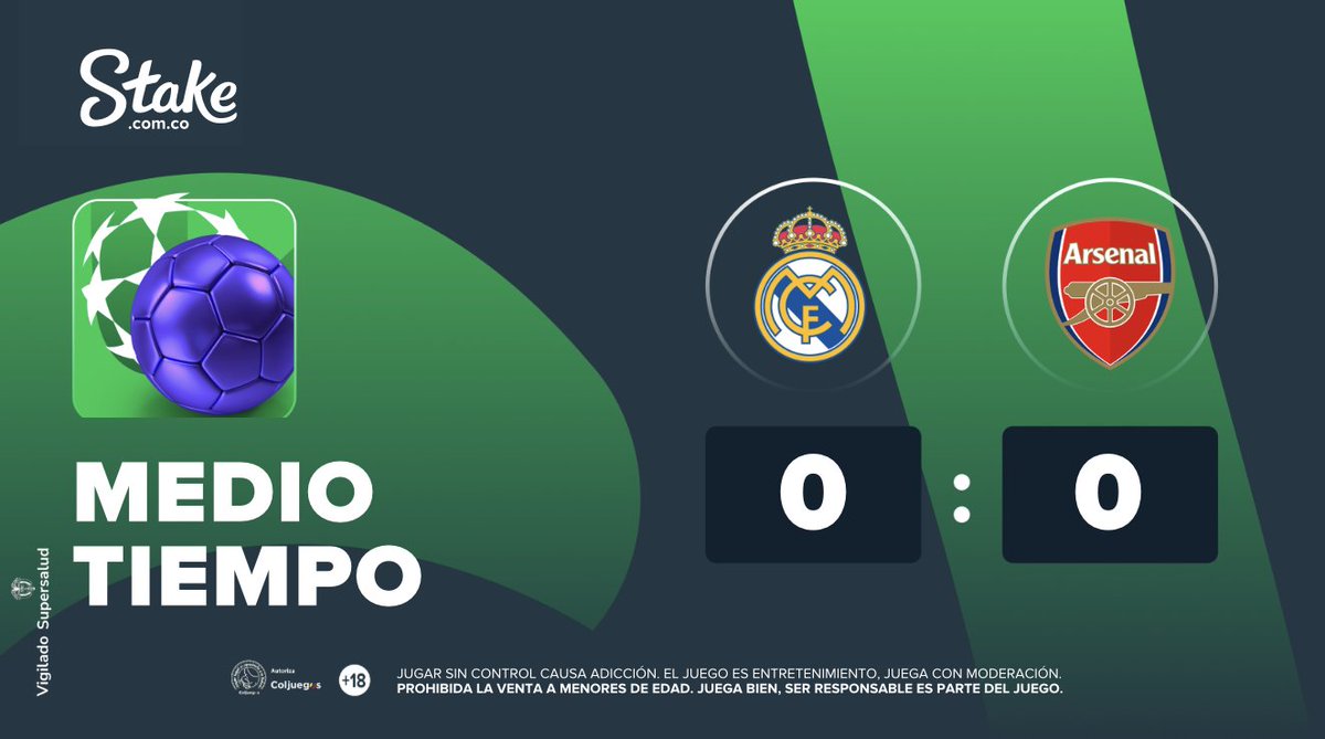 Finaliza la primera mitad en la #UCL 🔥 

La remontada parece lejos, por eso si el Madrid lo logra, daremos una freebet de $5.000 💸 a todo el que de RT y comente su user 💥 

Apuesta aquí: ow.ly/gVYq50VBOT3