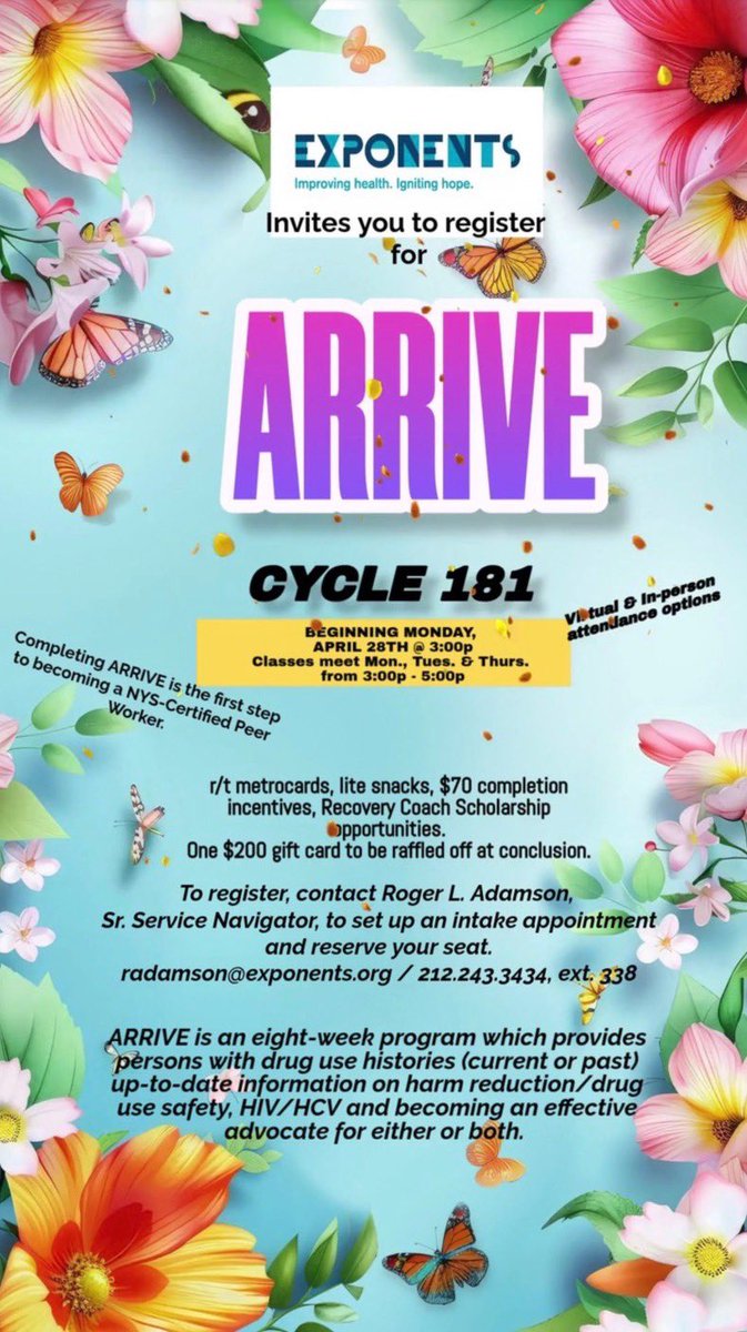 Register today. #Arrive #Exponents #Exponentsnyc #Support #Community you have nothing to lose but everything to gain 💯🥰