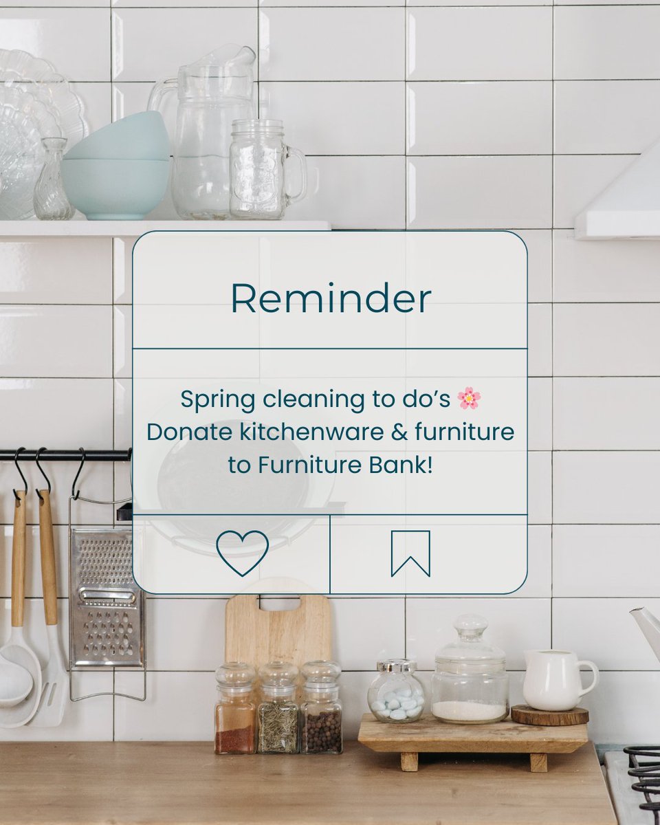 Furniture_Bank's tweet image. Spring cleaning? 🧽 Don’t forget—Furniture Bank takes more than just furniture!

We accept:
🍽️ Kitchenware
🏠 Housewares
🔌 Small appliances

#SpringCleaning #DeclutterForGood