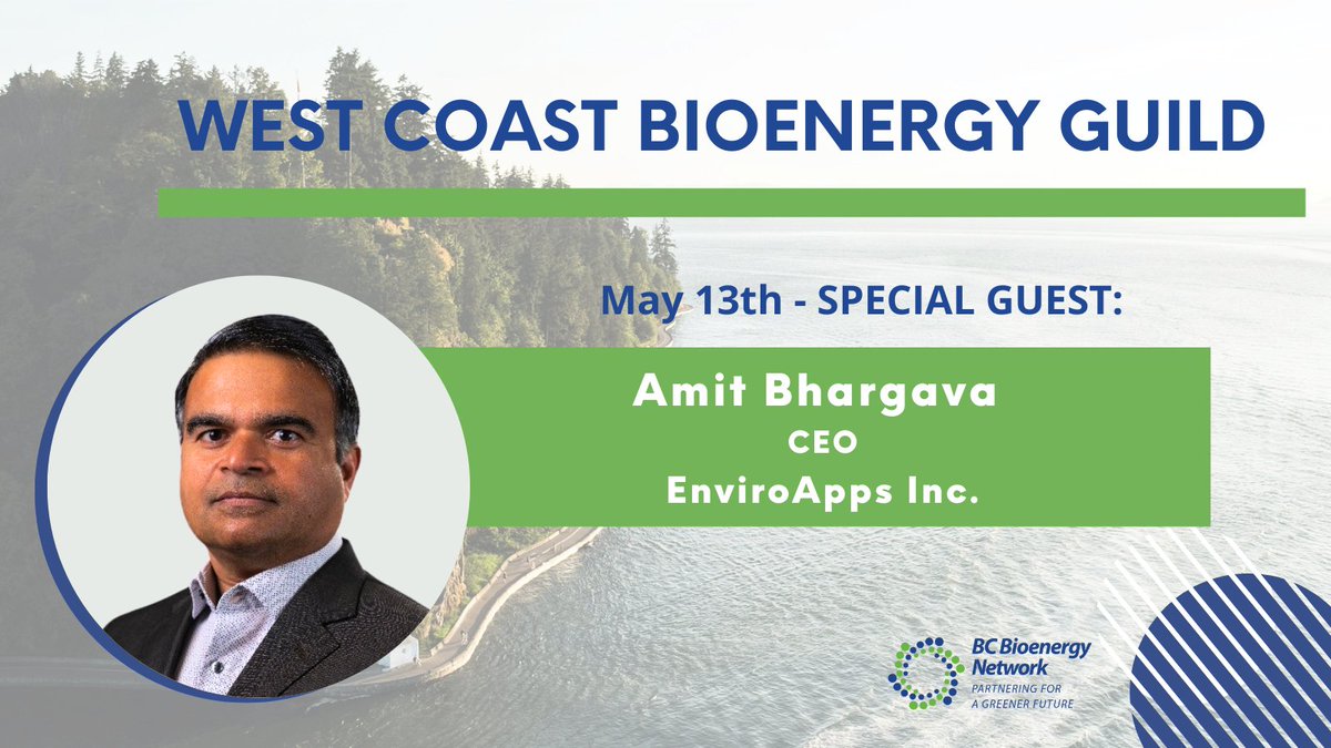 BC Bioenergy Network (BCBN) (@bcbioenergy) on Twitter photo ๐ข Join us for the next West Coast Bioenergy Guild!
๐
Tue, May 13 | ๐ 11 AM PT
Amit Bhargava, CEO, <a href="/EnviroappsInc/">EnviroApps Inc.</a>, presents
Low Carbon, High Efficiency: Shipping Compliance Made Easy for Bioenergy.
๐๐ Streamline compliance. Enhance safety. Reduce CI. bcbioenergy.ca/news-events/weโฆ ๐ข Join us for the next West Coast Bioenergy Guild!
๐
Tue, May 13 | ๐ 11 AM PT
Amit Bhargava, CEO, <a href="/EnviroappsInc/">EnviroApps Inc.</a>, presents
Low Carbon, High Efficiency: Shipping Compliance Made Easy for Bioenergy.
๐๐ Streamline compliance. Enhance safety. Reduce CI. bcbioenergy.ca/news-events/weโฆ