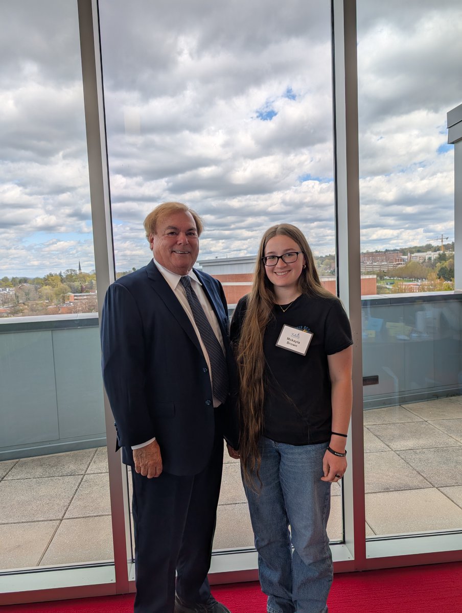 Congratulations to McKayla Brown for being honored at the Future Leaders luncheon as York College. She is pictured with Dr. Scola, our superintendent.
