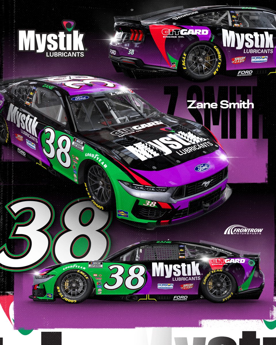 We made the Citgard scheme Mystical.

We’re excited to have <a href="/MystikLubes/">mystiklubes</a> on board the No. 38 Ford Mustang Dark Horse of <a href="/ZaneSmith/">Zane Smith</a> at <a href="/NashvilleSuperS/">Nashville Superspeedway</a>.
