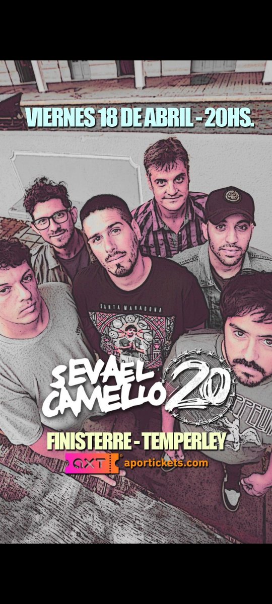 Este viernes nuestros amigos de <a href="/SEVAELCAMELLO/">SE VA EL CAMELLO</a> llegan a Finisterre y nos invitaron a tocar unas canciones en formato acustico así que ahí nos vemos!!!
Anticipadas en Aportickets.com