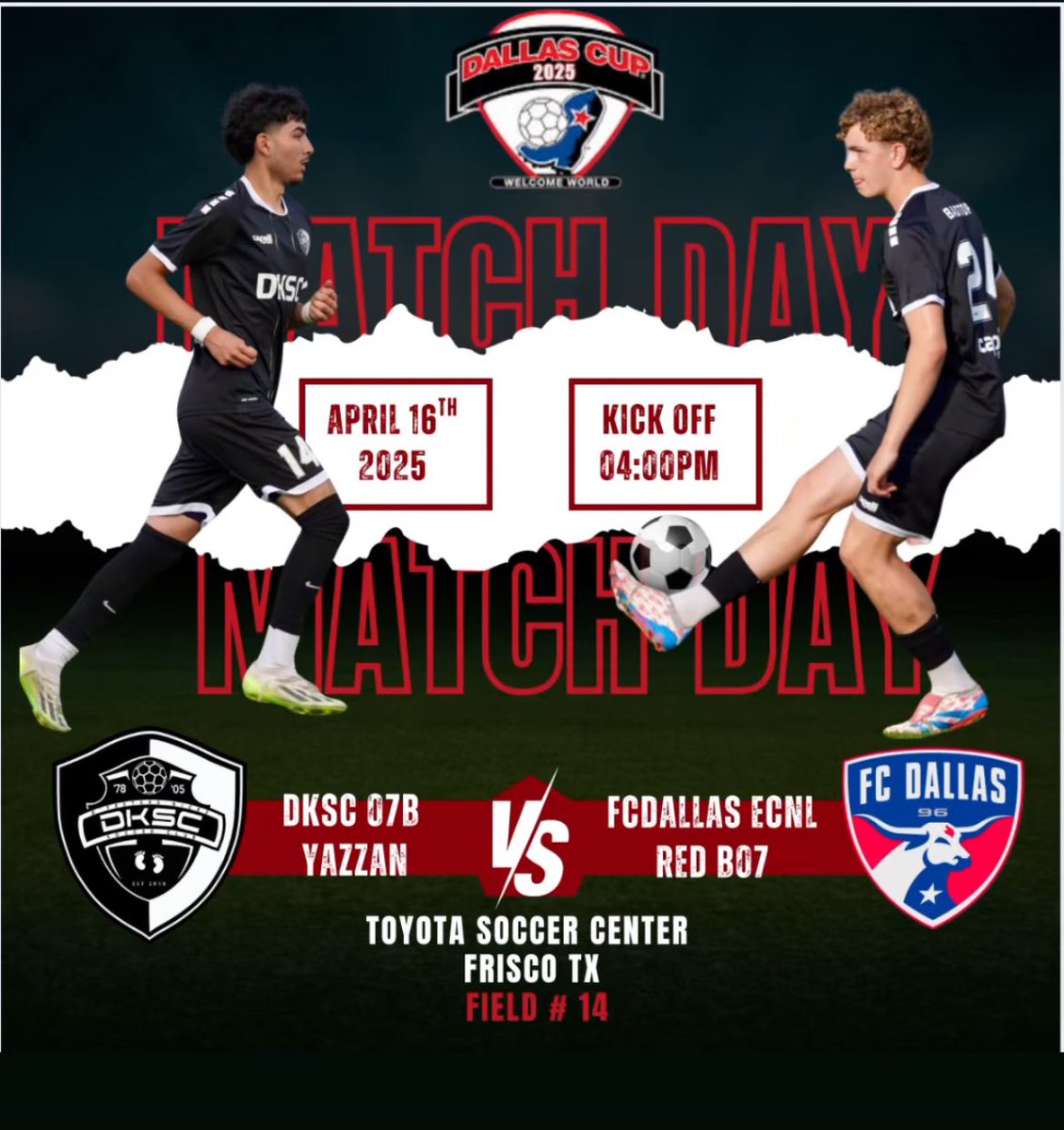 dksc07byazzan's tweet photo. DKSC 07B Yazzan vs FC Dallas !!! #dallascup https://t.co/Zq726VdjNT
